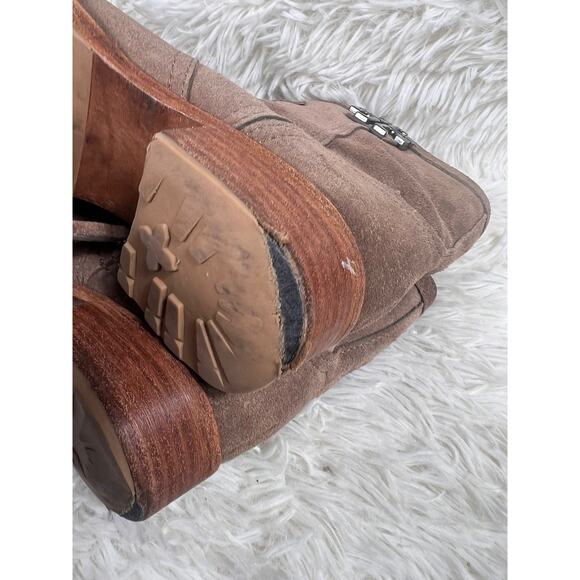 Tory Burch Womens Eloise Short Brown Suede Zip Up Booties Ankle Boots Sz 7M READ - Picture 11 of 11
